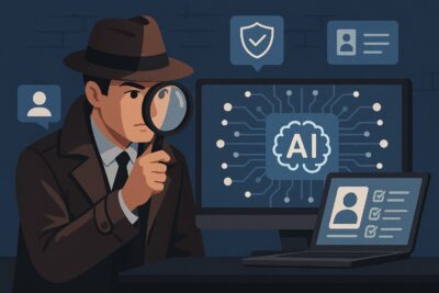 Illustration of artificial intelligence technology in private investigations